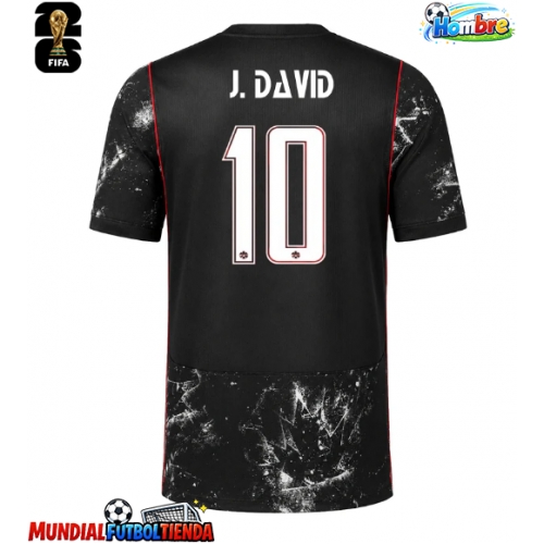 Camiseta Canadá Jonathan David #10 Segunda Equipación Replica Mundial 2026 mangas cortas